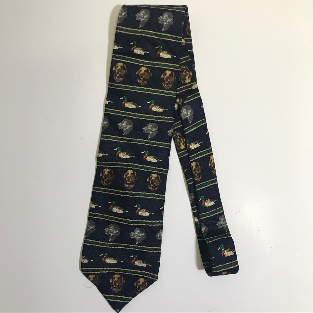 Field & Stream neck tie mallard and dog